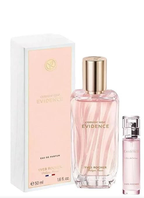Yves Rocher Comme une Evidence Eau de Parfum, 50 ml./1.7 fl.oz. and Comme une Evidence, Travel Size 10 ml./0.3 fl. oz. (Set)